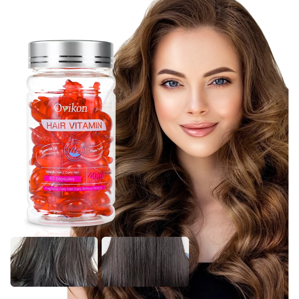 Vitamin E hair care essence capsule nourish and moisturize restore a shiny hair smooth and soft serum capsule