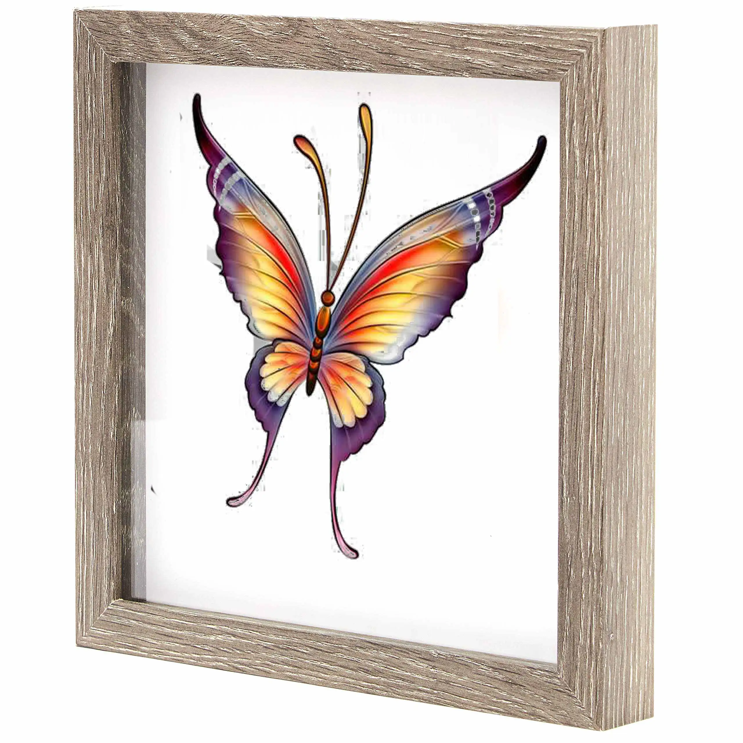 Hot Sale Simple And Popular 4*6 6*6 6*8 Inch Custom Specimen Frames With Wooden Glass 3d Shadow Box Frame