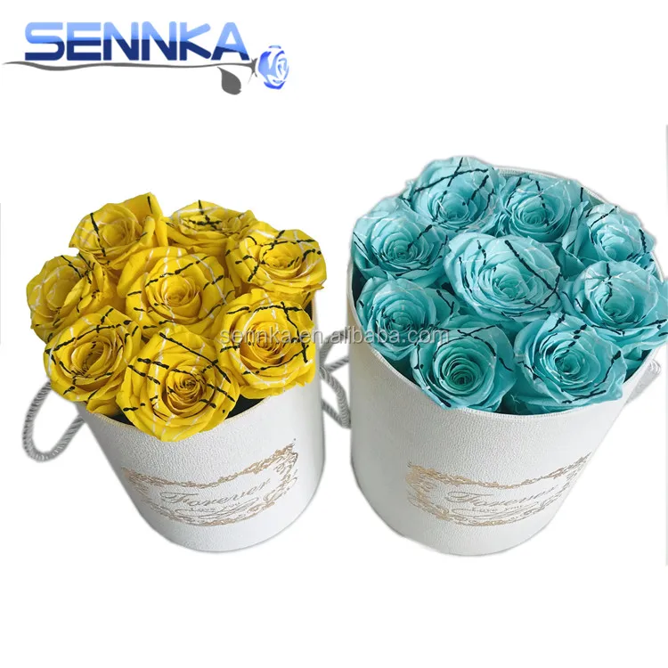 Yunnan Sennka Multicolor Preserved Rose Luxury Stabilized Rose eternal fadeless roses