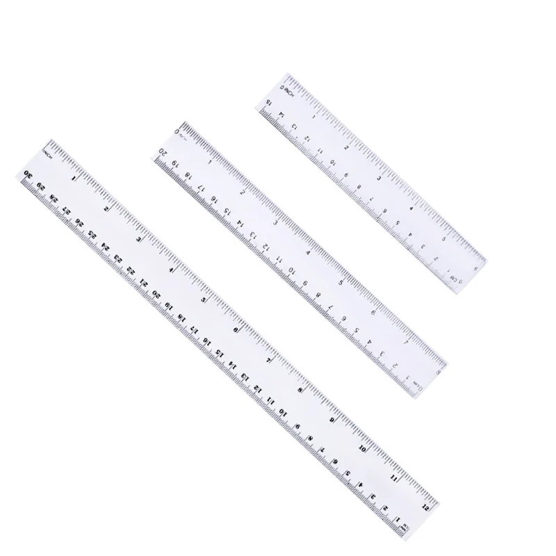 KEAS Hot Sale Ruler Straight Plastic Rulers 20/30Cm Size Plastic Straight Digital Scale Ruler for School Student&Safe