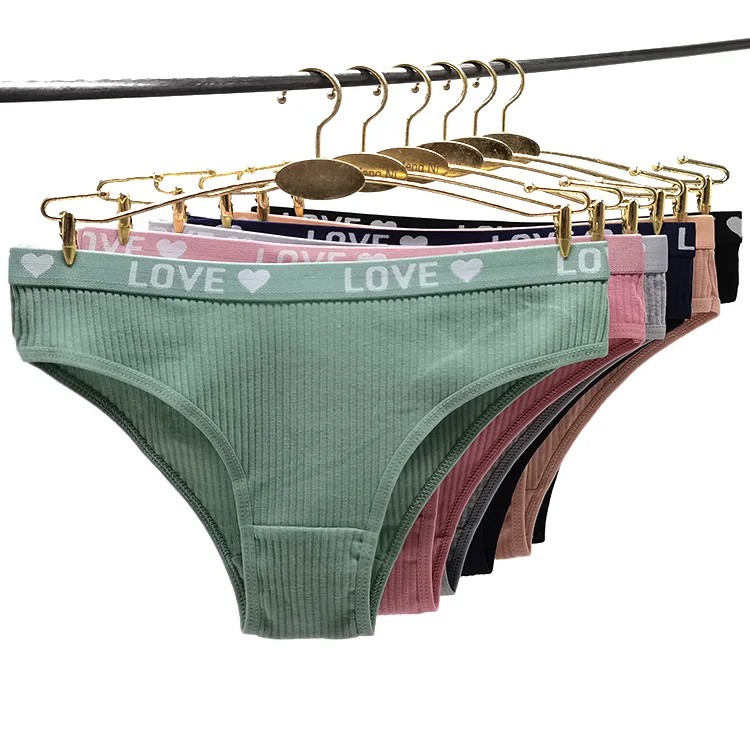 Wholesale cotton custom panties for women high quality daily female panty underwear knitted women panties