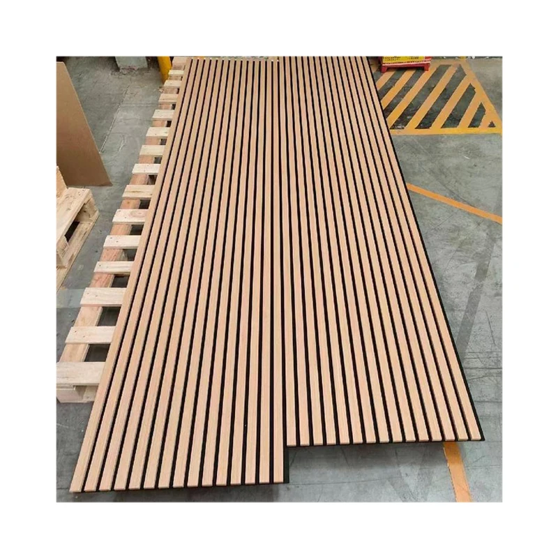 2400*600mm Acoustic Panels Pet Acoustic Ceiling Panels Soundproof Wooden Walls Slat MDF Wall Panels For Bedroom