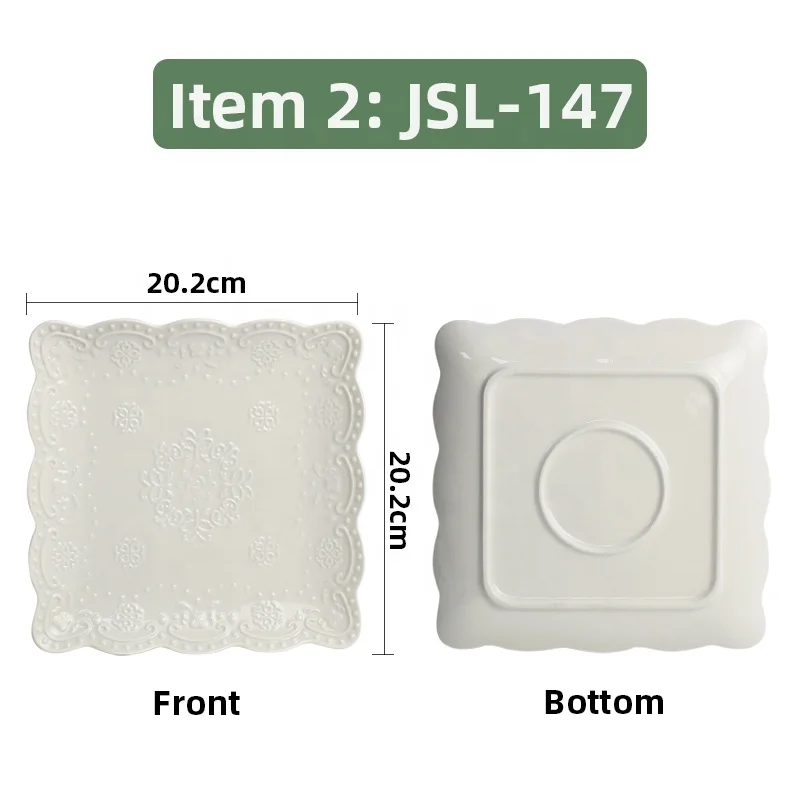 Ceramic Plate  Tableware Dish For wedding Party Restaurant Dinner Dessert Tray Dishwasher & Microwave Safe Rectangle Plate