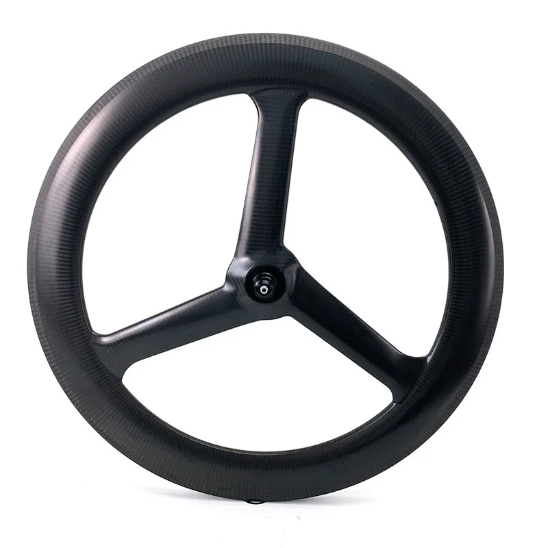 Carbon 700c Tri Spoke 27mm Width Tubeless rim brake carbon fiber wheels