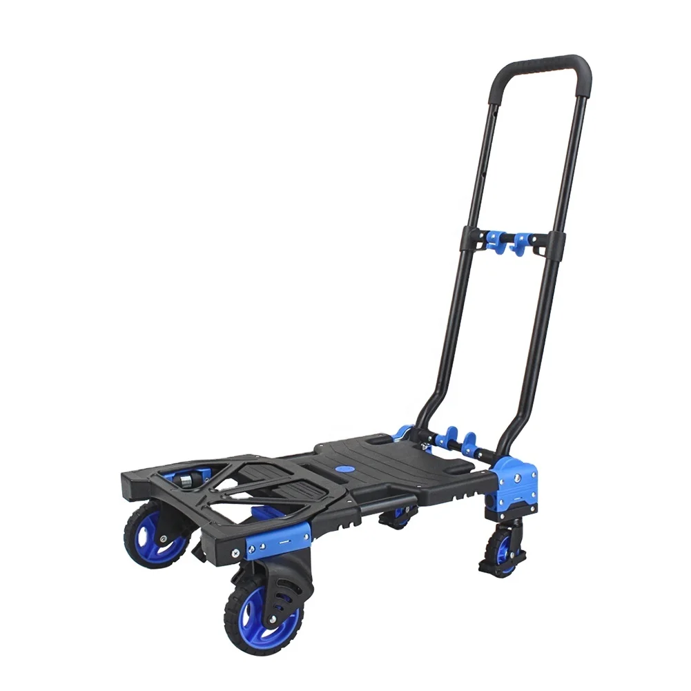 New Design Foldable Luggage Platform Hand Trolley Heavy Duty for Supermarket Grocery Store Warehouse Moving Flatbed Cart