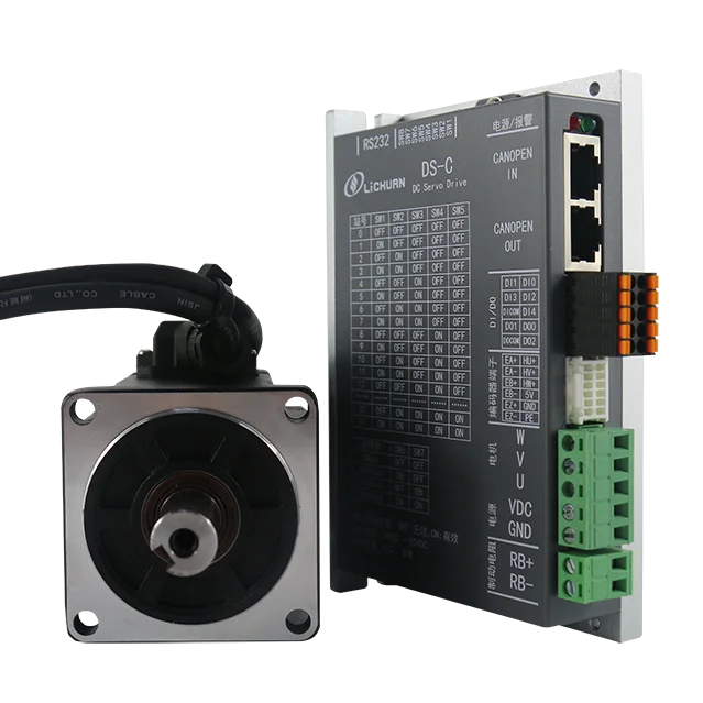 LICHUAN DC Servo 100W 24V-48V 6A 3000rpm 2500 line incremental DC Servo Motor with Driver 40M00330DC +DS-C100W for cnc Machine