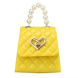 Wholesale Woman Silicone Mini Jelly Chain Ladies Bags Pearl Candy Crosschain small jelly Handbag