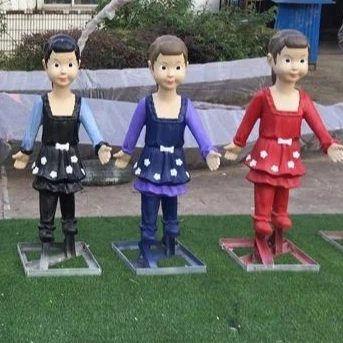 Hot popular custom cartoon figure decorative life size anime statue music performer character metal craft sculpture