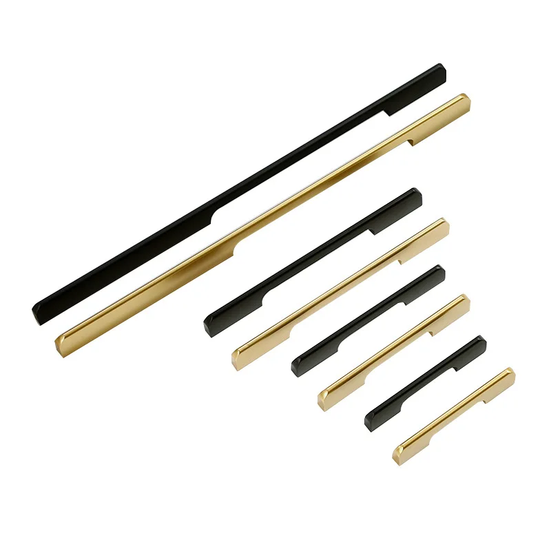 Modern Pull Handles Cabinet  Knobs Gold Furniture Door Wardrobe Cupboard Dresser Vanity Hardware Kitchen