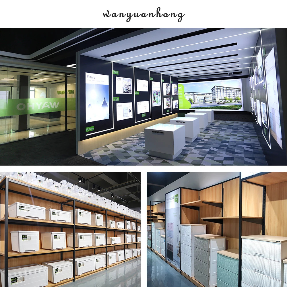 Baby stackable 4 Layers PP top plastic drawer with lock plastic clothing drawers