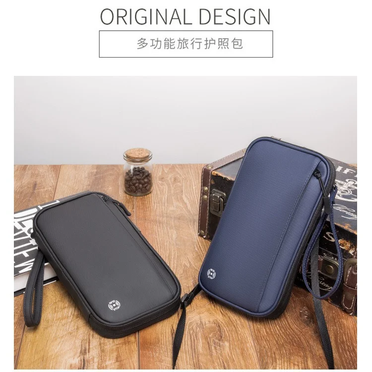 Multi Functional Ticket Holder Portable Overseas Travel Document Storage Wallet Large Capacity Neck Hanging Passport Bag