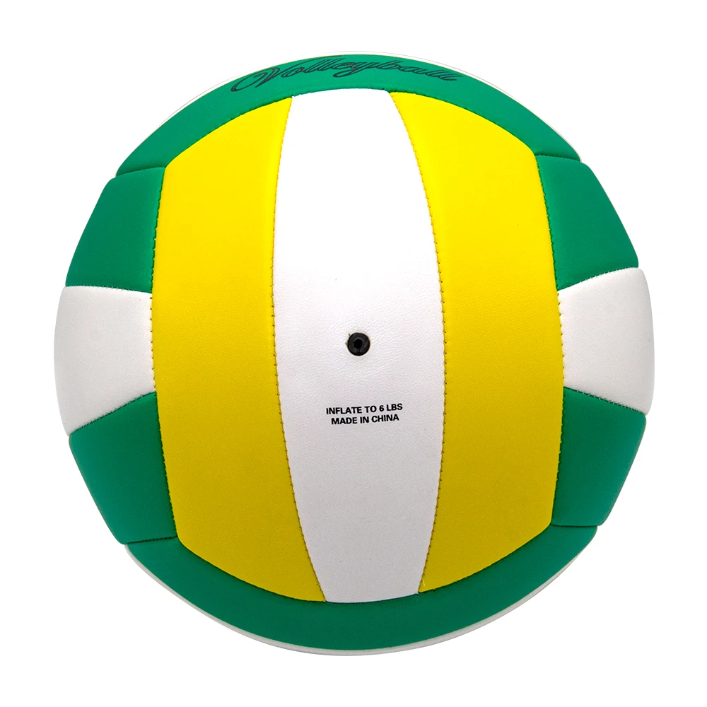 official size and weight custom logo colorful soft leather volleyball ball beach volleyball match ball