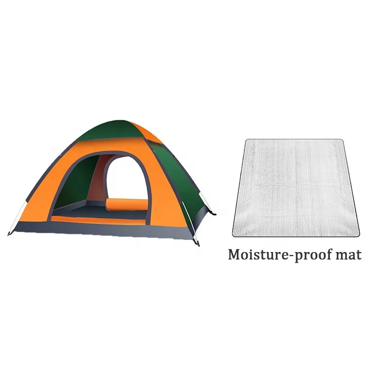 Factory Direct Sale Wholesale 4 Colors Waterproof Beach Outdoor Camping Tent Fully Automatic Tents with Moisture-proof Mat