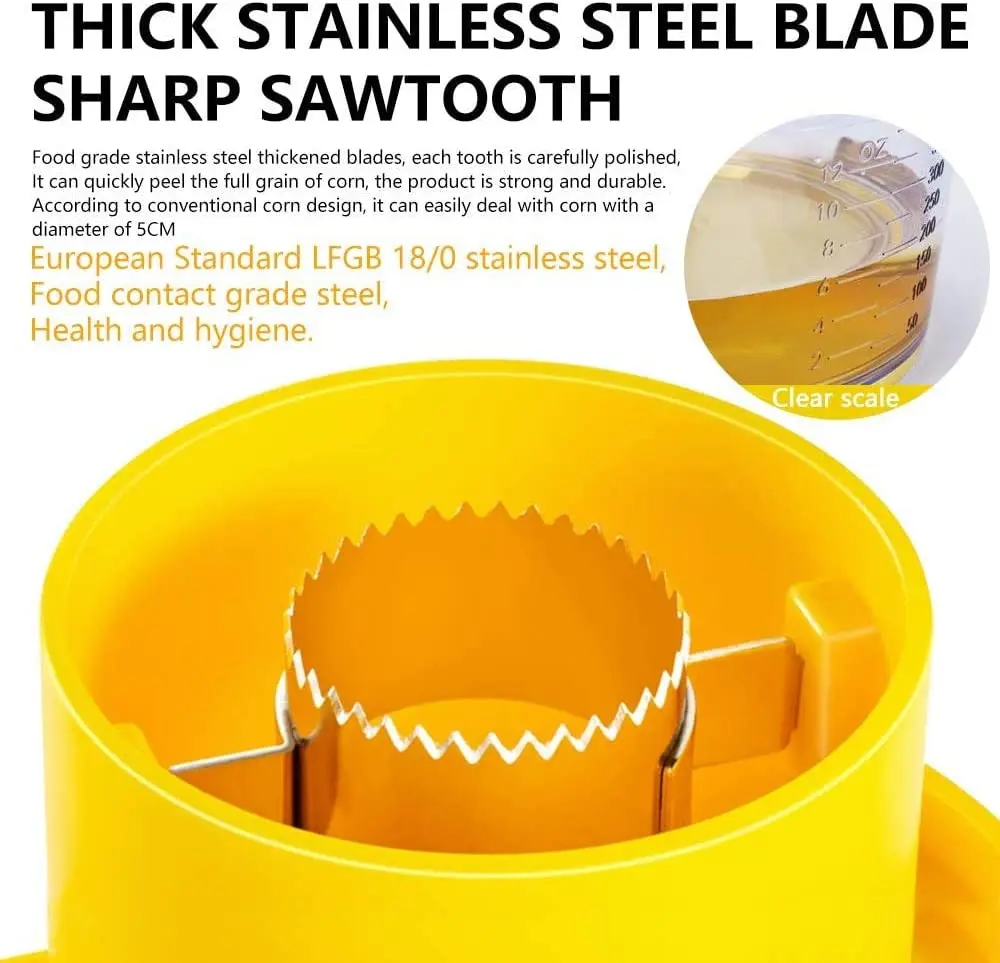 Stainless Steel Corn Stripper Creative  Simple Corn Peeler Versatile Corn Seperate Device Kitchen Tool