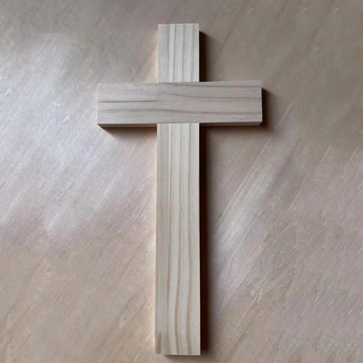Wholesale jesus wood Christian cross standing table home decorations wooden crosses