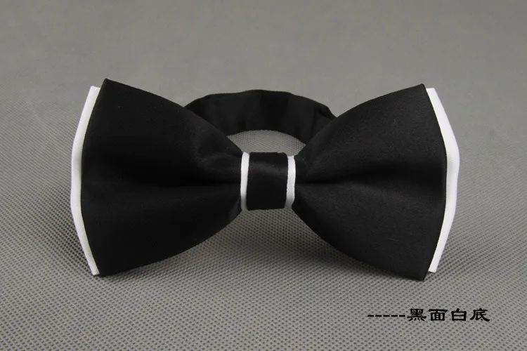 Classic Two Color Bow Tie for Man Solid Color Water Proof Double Fold Bowtie Party Wedding Accessories Female Tie Gifts for Man