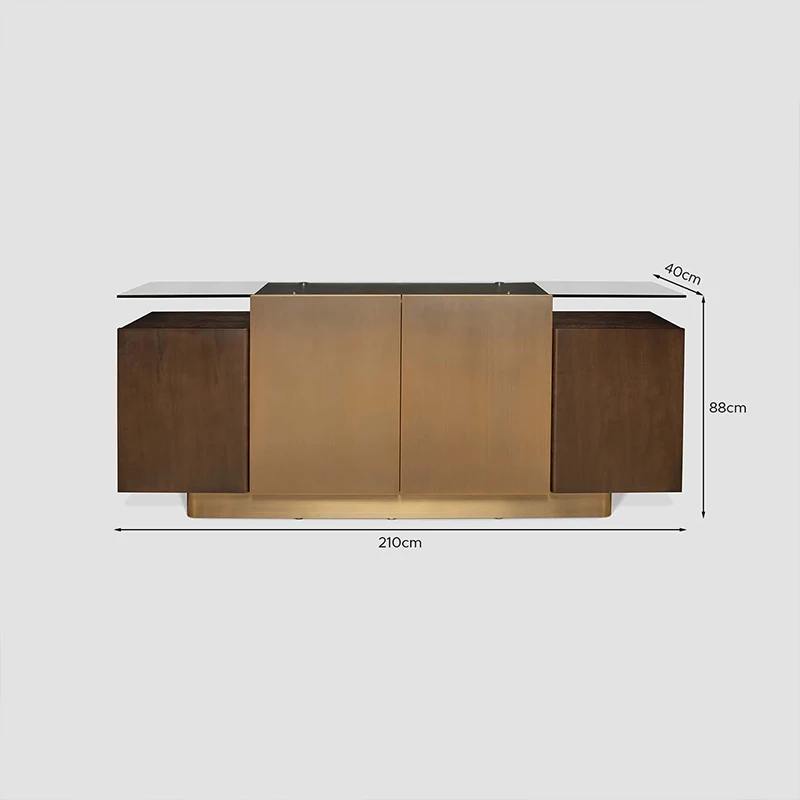 Luxury Dining Room Set stainless steel plywood Sideboard Living Room Cabinet Modern Sideboard Buffet Cabinet