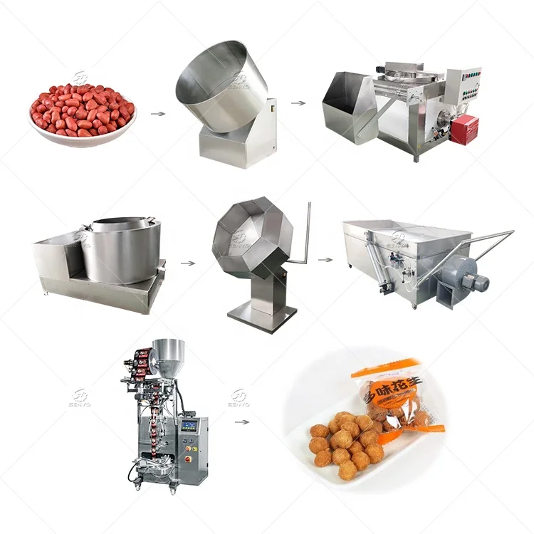 Best Quality Peanut Coating Making Machine Coated Peanuts Production Line for Sale