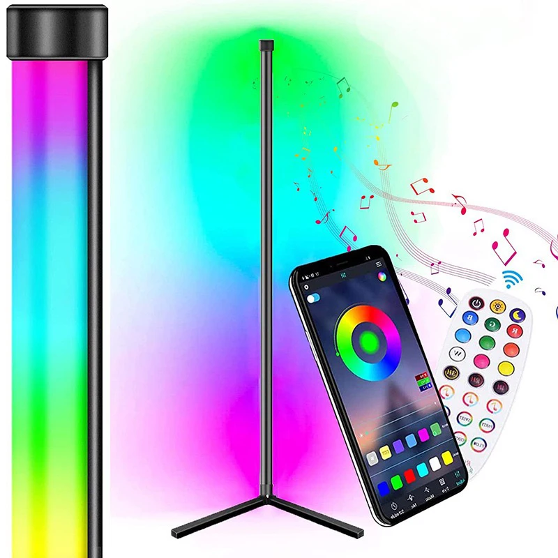 140 см стоящая гостиная разноцветная RGB светодиодная стойка штатив угловая Напольная Лампа для прямой поставки