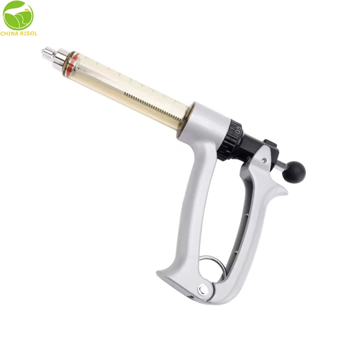 Various Capacity Animal Vaccine Injector Poultry Vaccines Veterinary 25ml50mlSemi-Automatic Syringe