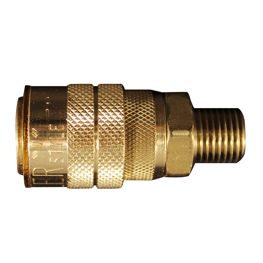 
Milton 714BK 1/4 MNPT M-Style Industrial Pneumatic Brass Coupler with Drag Guard Pneumatic Coupler Air hose Fittings 