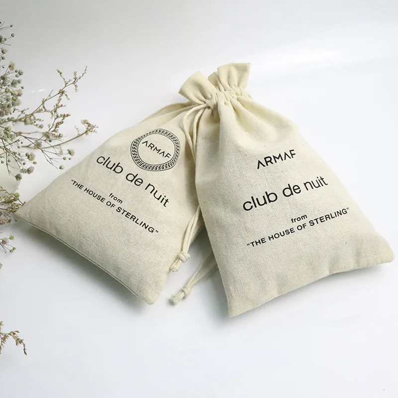 Manufacturer drawstring bag Small canvas cotton drawstring bag for Jewelry packaging