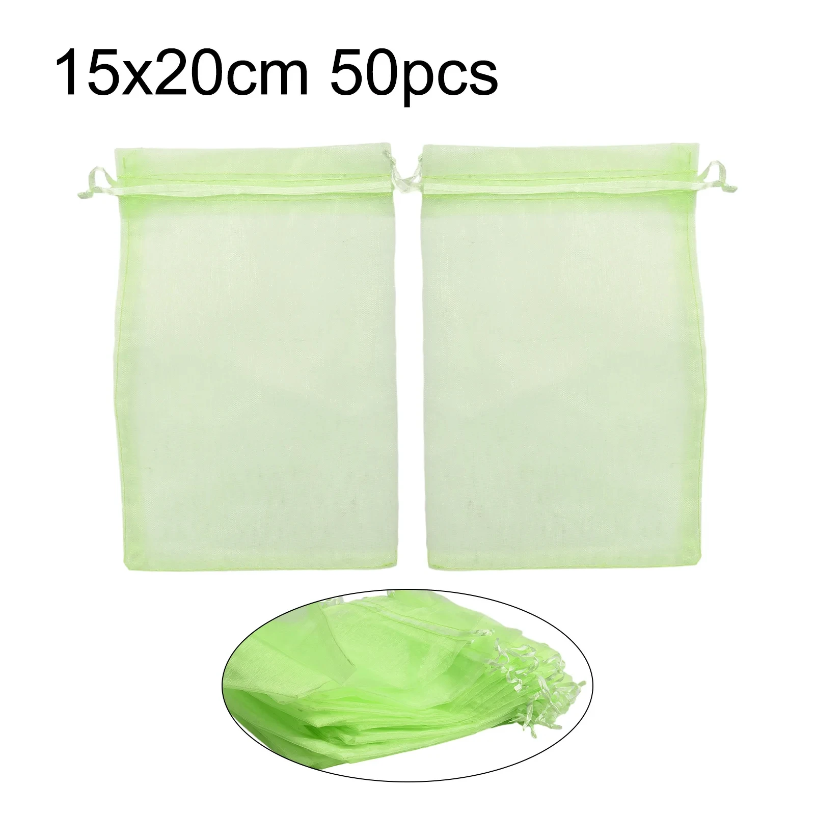 Garden Plant Fruit Protect Drawstring Net Bag Mesh Against Pest Bird For Trees Garden Cover Mesh Bags