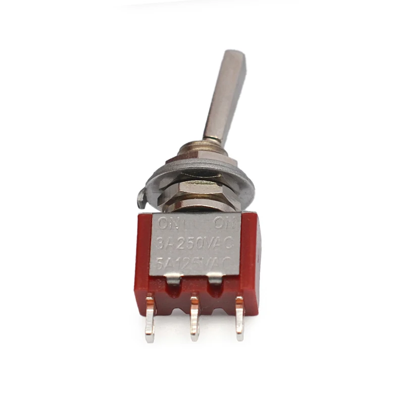 Flat Knob Two Way 3 legs Mini Electric Guitar Humbucker Pickup Coil Split Selecting Switch ON/ON Red