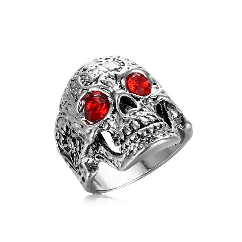 Vintage Punk Gothic Series Black plated Jewelry Women Ring Jewelry Multicolor Totem Ring