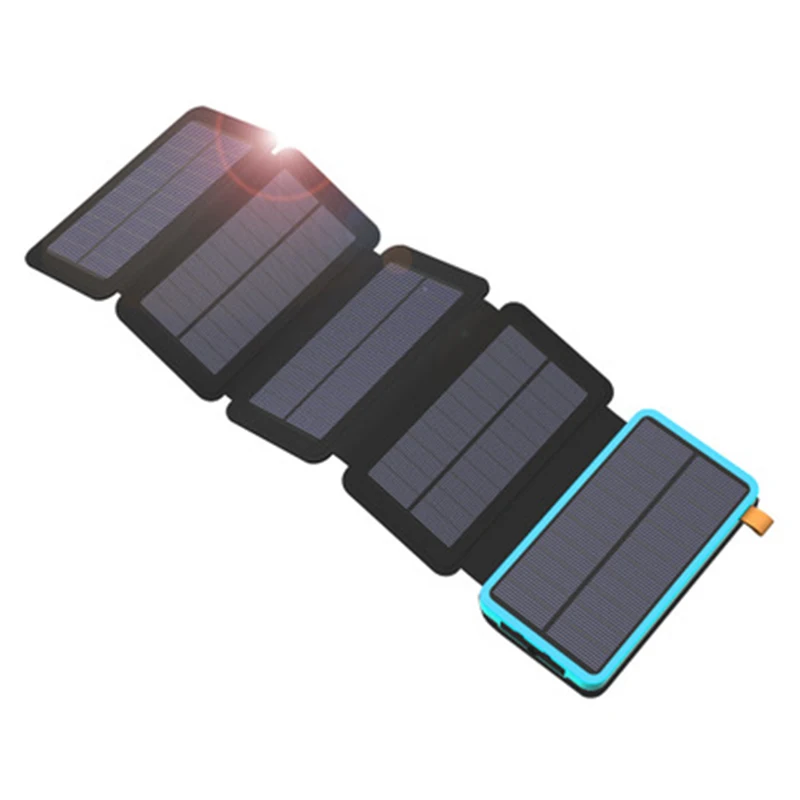 Foldable Solar Power Bank 20000mah Outdoor  hiqh quality waterproof mobile cell phone charger solar power bank charger 20000mah