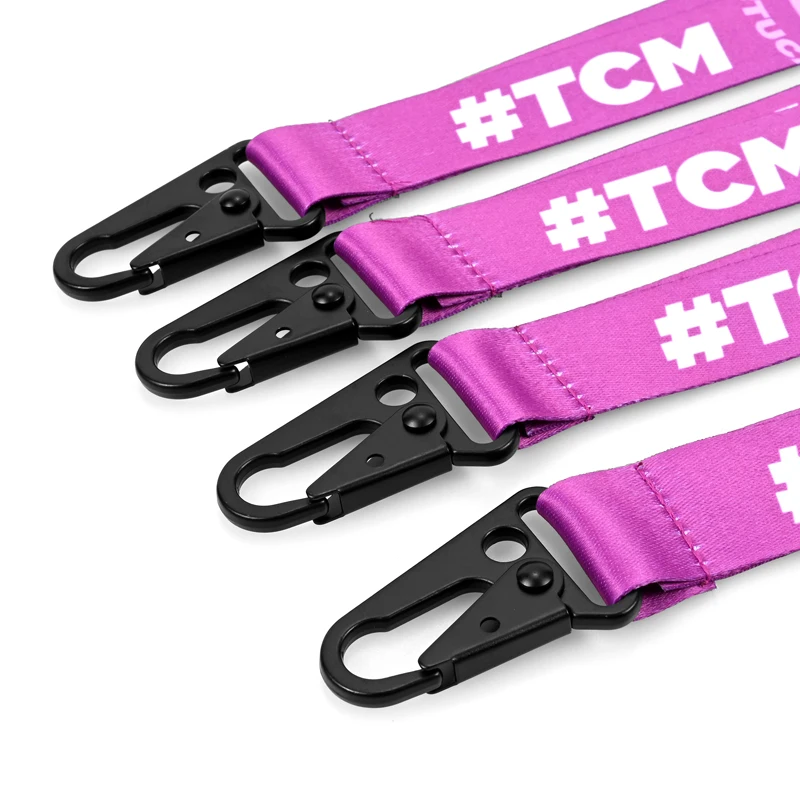 Hot Selling Custom Polyester Eagle Hook Lanyard Sublimation Logo Printed Strap Keychain Lanyard