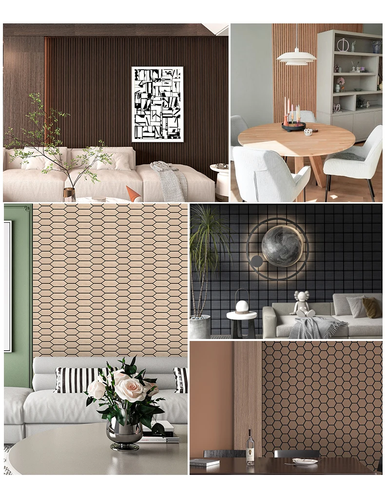 Hot Sales soundproof  Competitiveness Rustic Antique Oak Acoustic Wood Panels with Black Acoustic Felt