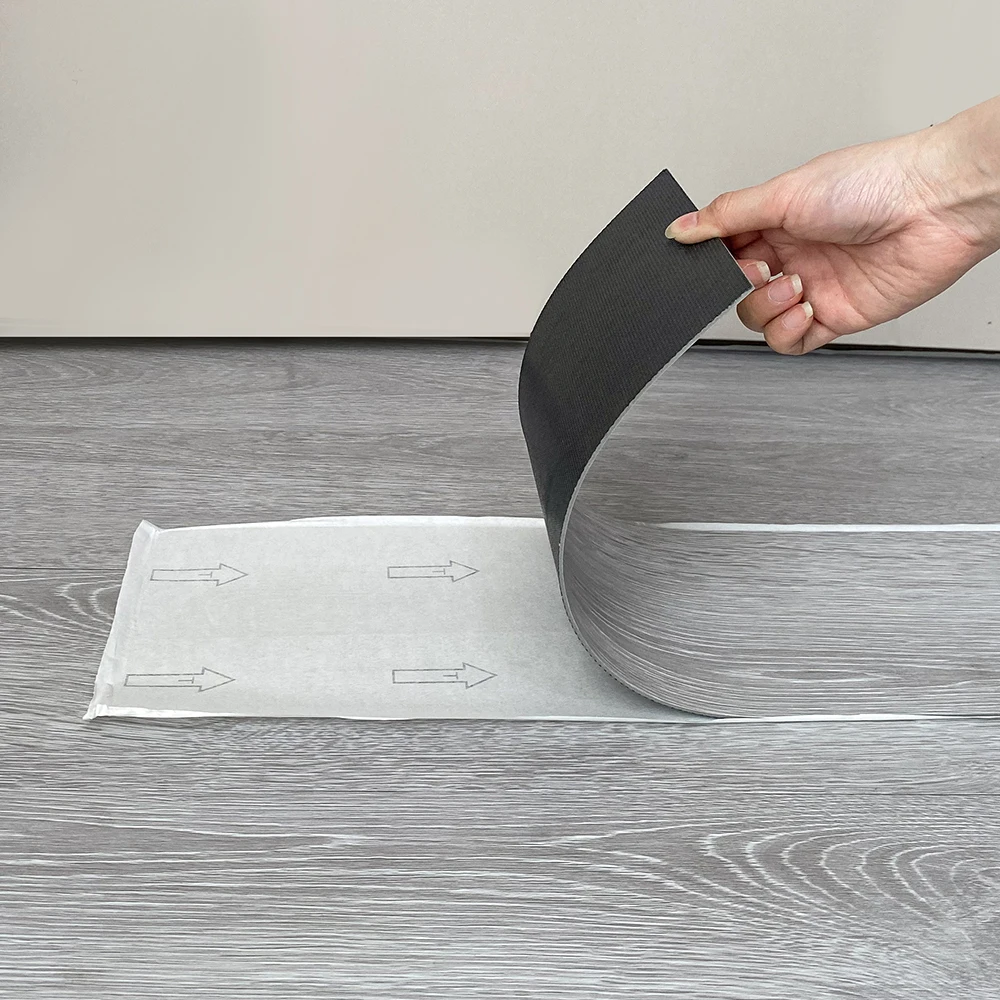 Hot Sale Pvc Flooring Vinyl Plastic Grain Spc Flooring Floor Tile Self Adhesive