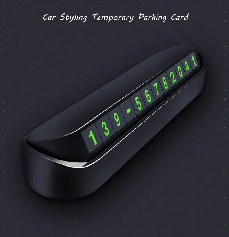 Car Temporary Parking Card Dashboard Phone Number Holder Car Temporary Stop Sign vehicle mounted temporary parking signs