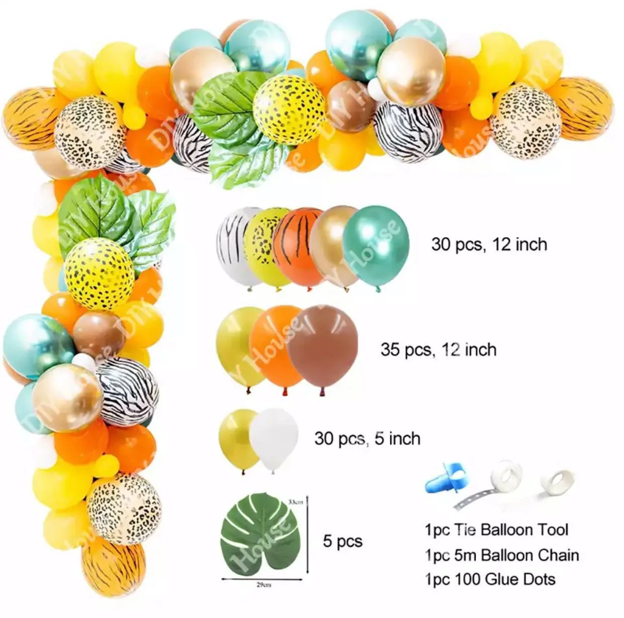 High Quality Jungle Theme Wild One Party Supplies Wild One Banner Balloon Paper String With Baby Girl Birthday Decoration