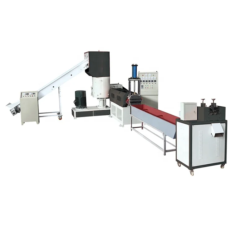 Single stage mixing water cooled plastic pp granulator recycling pelletizer face die
