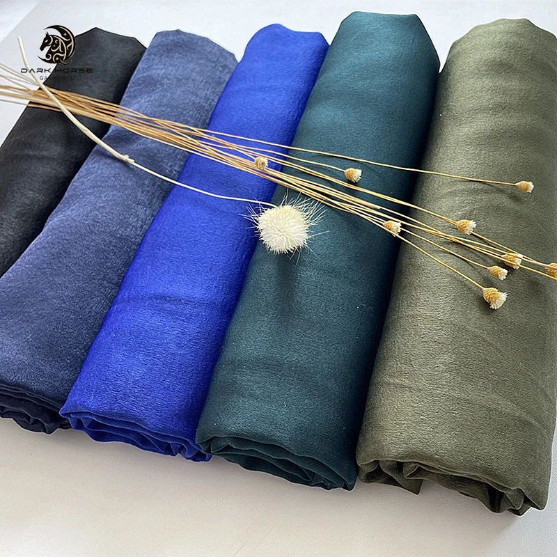 Новый малазийский бархатный шарф однотонный Модный Французский атласный длинный в этническом стиле мусульманский женский хиджаб