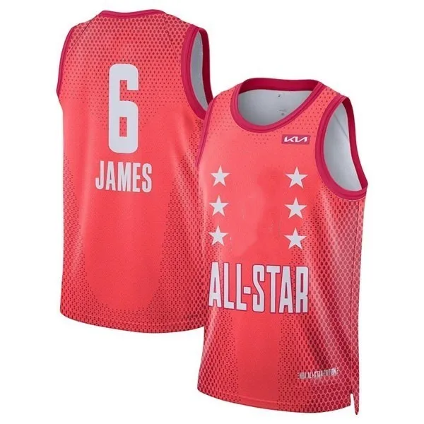 Wholesale New 2022 Hot Pressed #21joel Embiid #30 Stephen Curry #6 James All_star Jersey