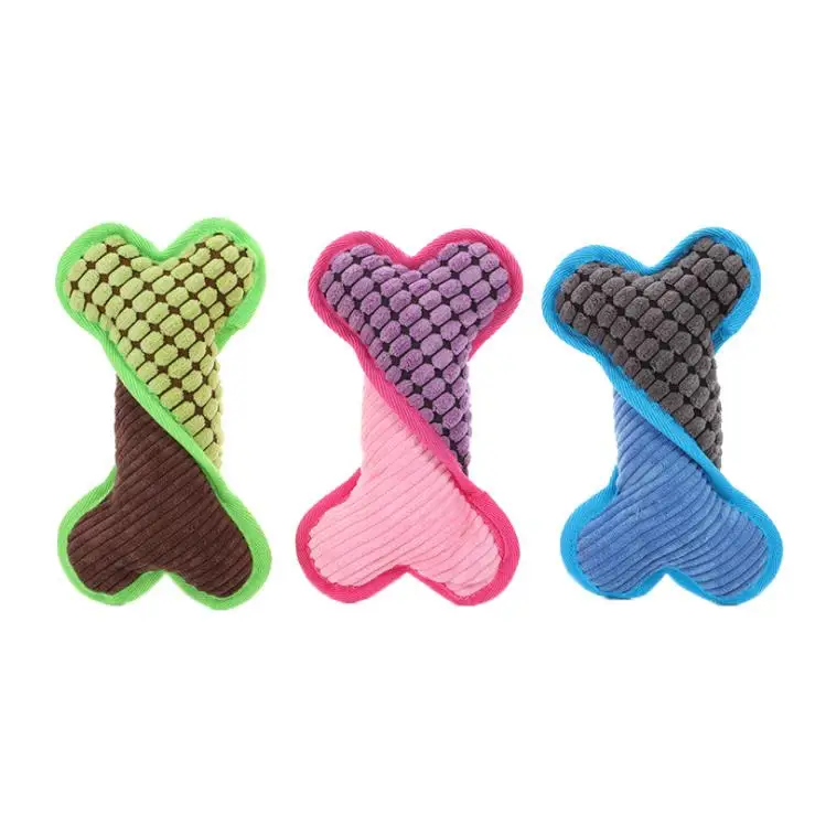 Wholesale Cute bone shape Dog Plush Pet Toy