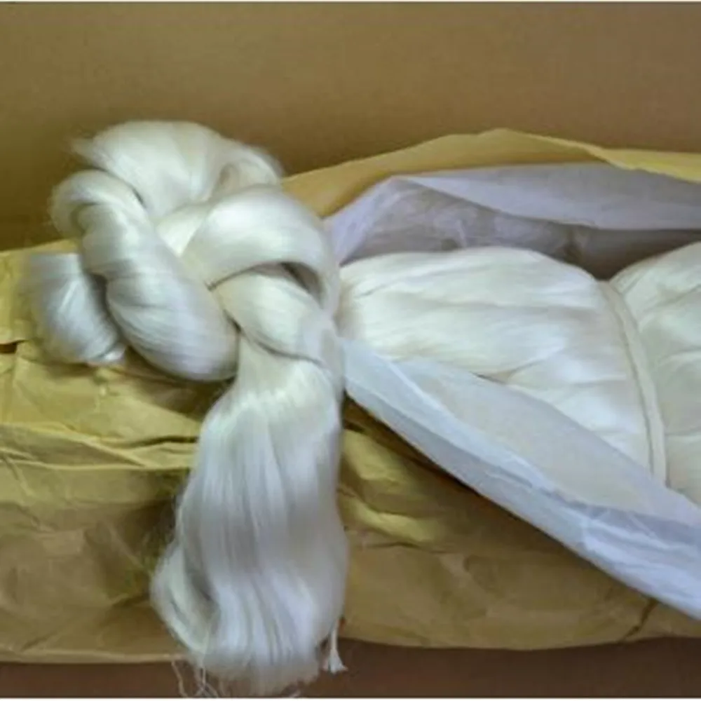 Pure natural mulberry silk smooth hand woven silk yarn