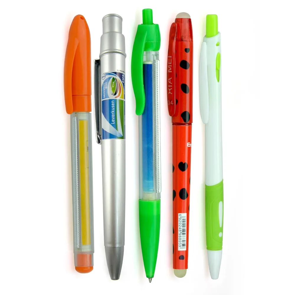 Customized Advertising Plastic Promotional Pen Can Pull Out Painting Paper Flag Multi Function Roll Banner Pen