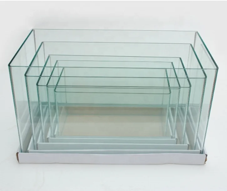 Wholesale Super White Glass Amphibious Fish Tank Aquarium