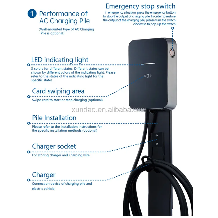 Xundao level 2 electric car charging stations for vehicle charging