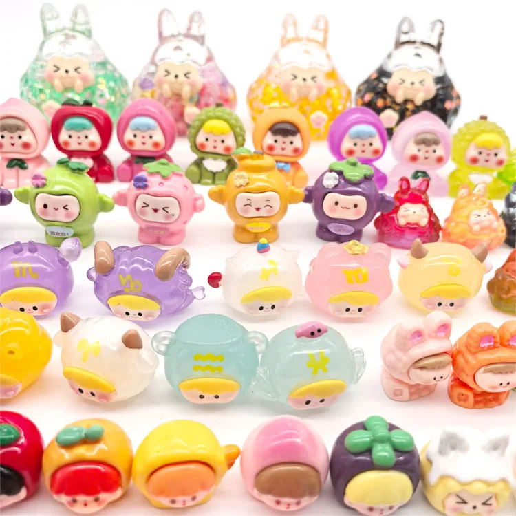 kids fashion play funny kawaii cute cartoon doll mini decoration resin miniature ornaments many dai mystery bag blind box toys