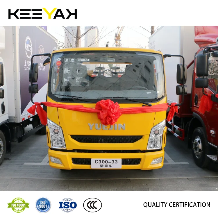 Китайский бренд 4x2 Yuejin буксировочный грузовик с плоской платформой 5 т гидравлический бортовой буксировщик тонн Аварийный Грузовик для продажи