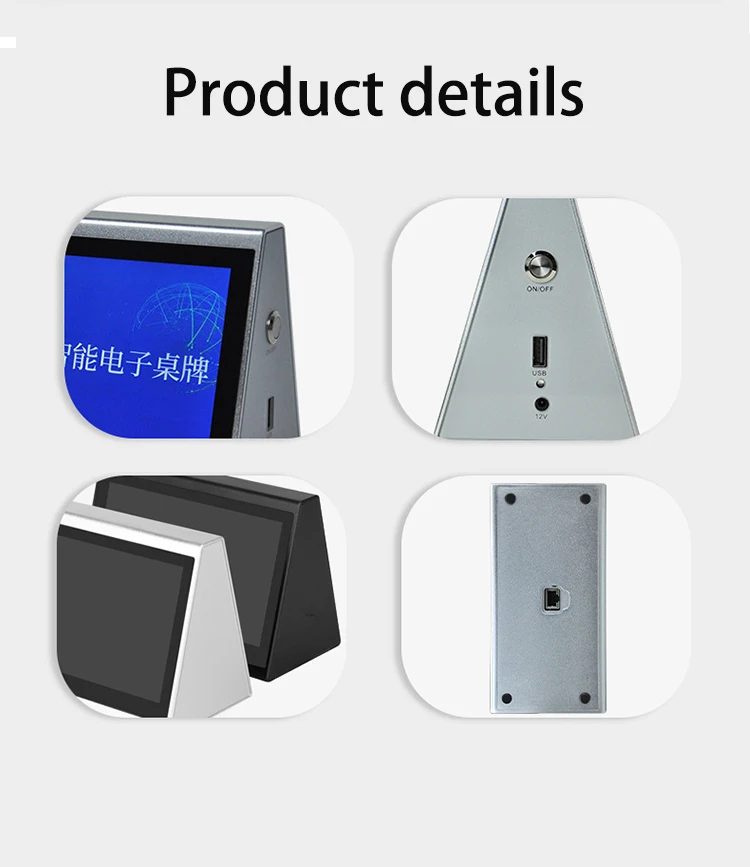 High-end conference e-ink display Ink electronic table card paperless reusable Electronic eco friendly Government table sign