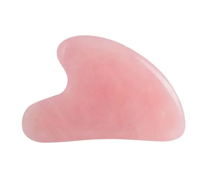 Новый массажер для тела Gua Sha, розовый камень, инструмент из розового кварца, гуаша
