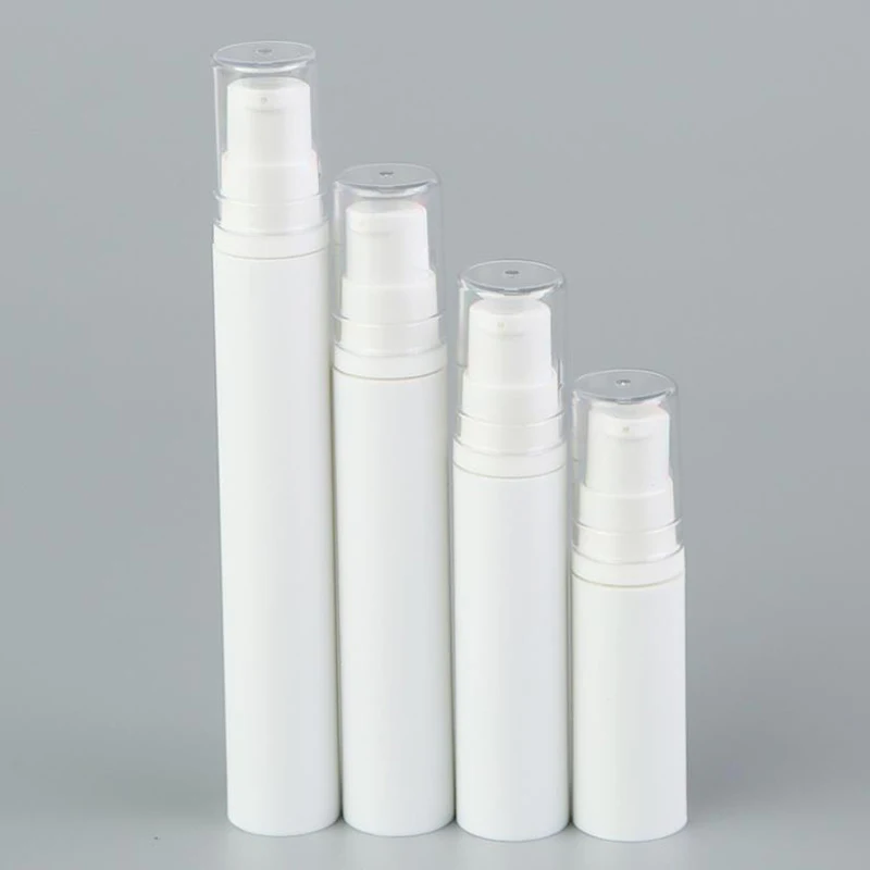 In stock 5ml 10ml 15ml 20ml Mini Atomizer white head Mist Airless Spray Bottle Packaging Cosmetic Airless Pump Bottles