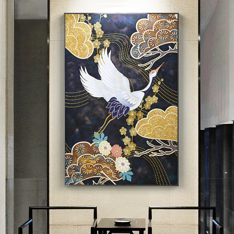 Chinese Metal Art Decor Bird And Flower Fragrance Handmade Cloisonne Enamel Wall Art Painting