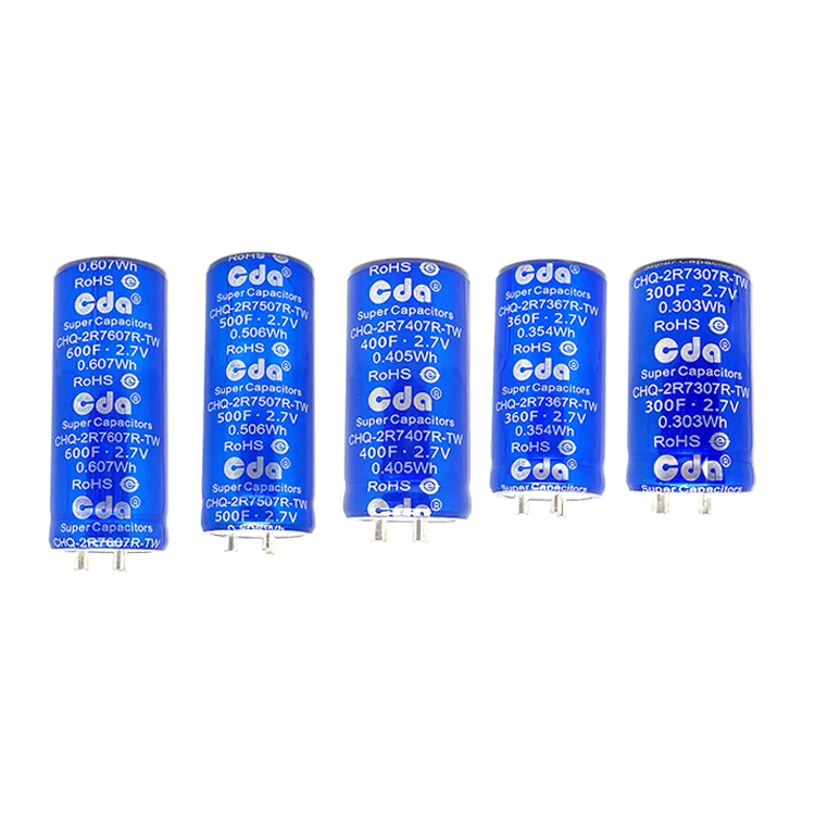 CDA Car Battery  Power capacitor CHQ-2R7105R-TW 2.7V1F 2F 3.3F 5F 7F 10F 25F 50F  capacitors toy robots Super Capacitor 100F